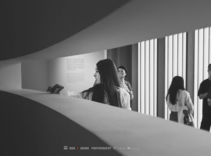 一个观展的女人