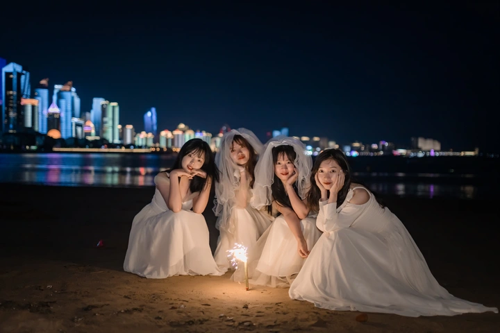 海边的毕业照