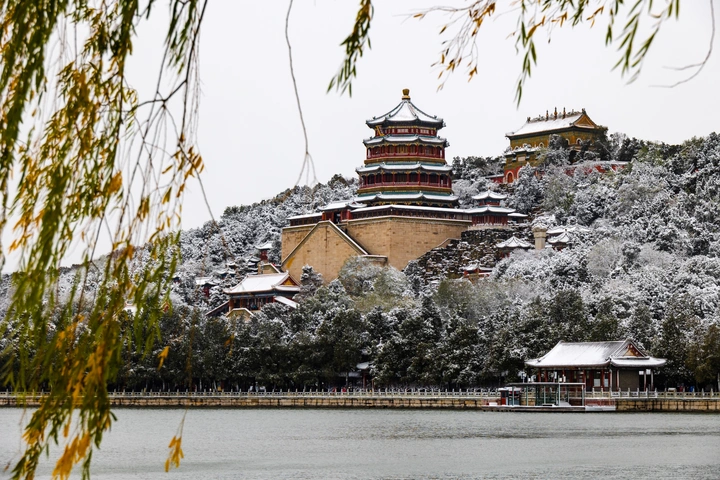 颐和园的秋叶冬雪