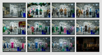 商店货架上的人体模型展示