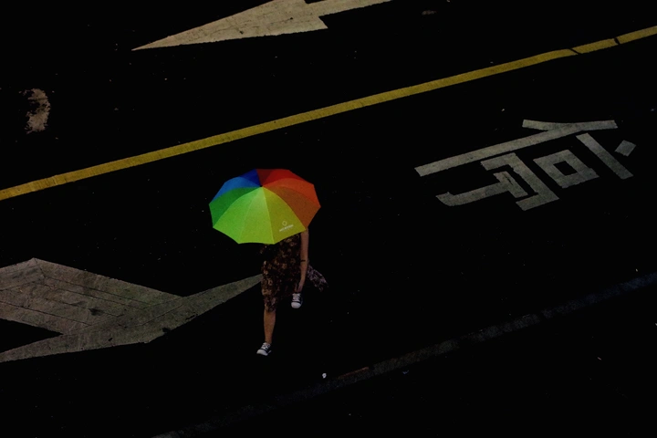 雨中街头