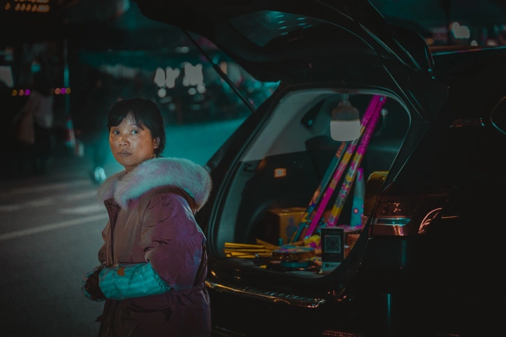 春节期间，旅游小镇花水湾的夜生活
