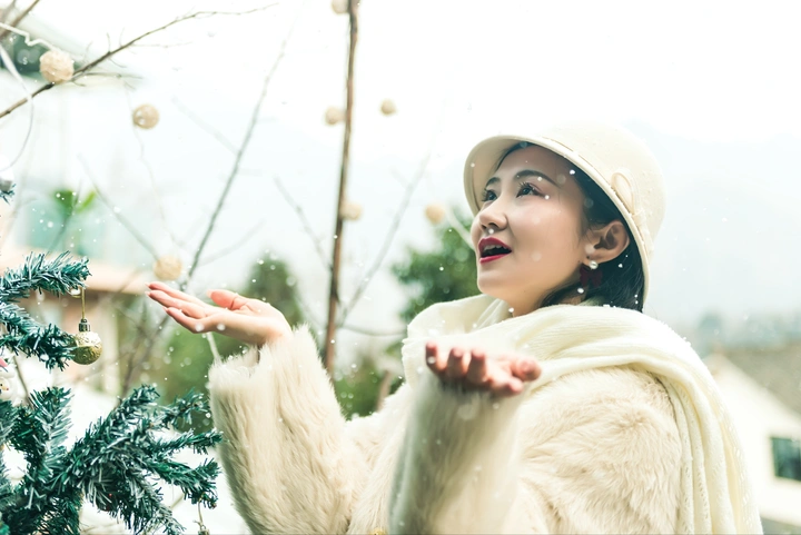 寒冬飘雪，纷纷扬扬