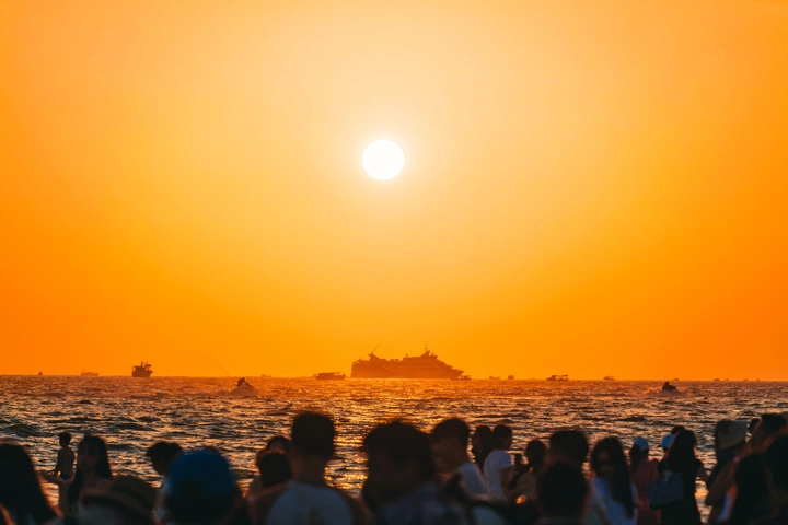 北海银滩日落