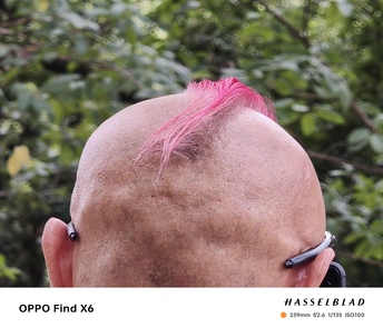 秃头男子 粉色头发