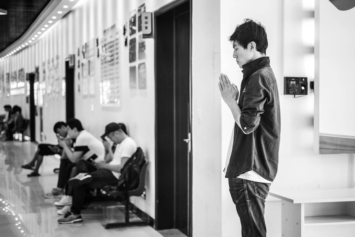 应聘演员的现场状态