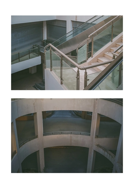 建筑物二楼楼梯间的照片