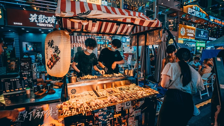 惠州夜走繁华市集