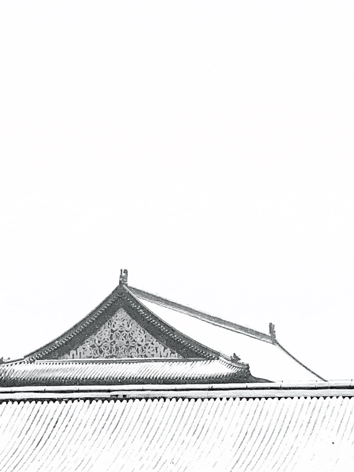 雪中房顶
