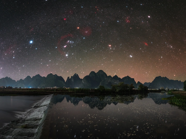 澄江河冬季星空
