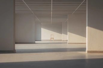 空房间 白墙 白地板 大窗户