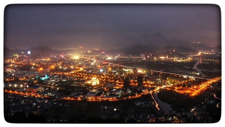 茶山大学城夜景