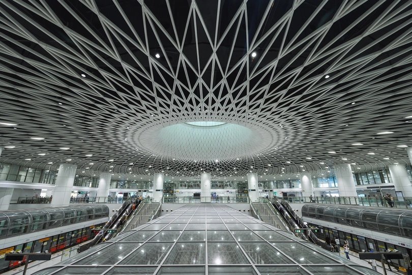 阿布扎比机场 世界上最大的建筑之一 航站楼内部照片