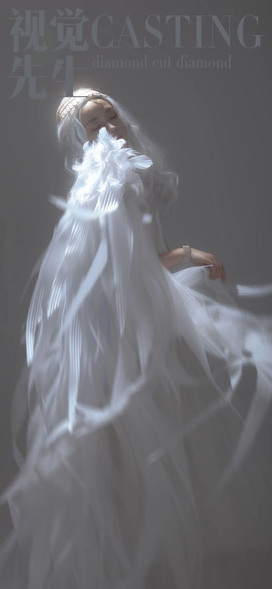 白衣幻想女性数字艺术