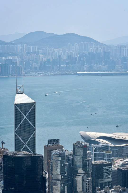 大型城市的天际线 高耸的建筑物