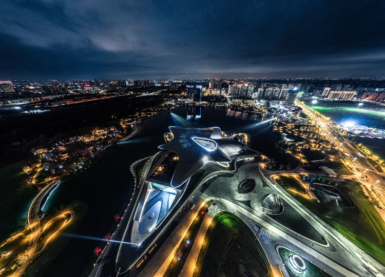 夜晚的城市夜景