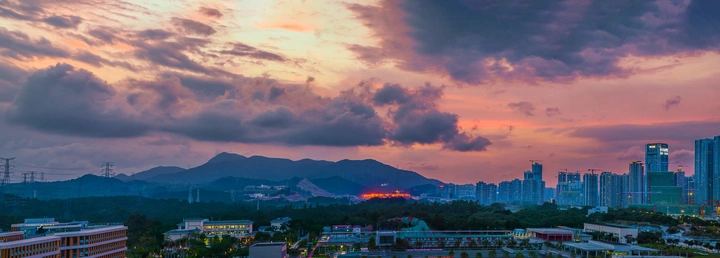 阳台晚霞