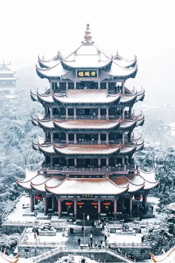 雪落黄鹤楼