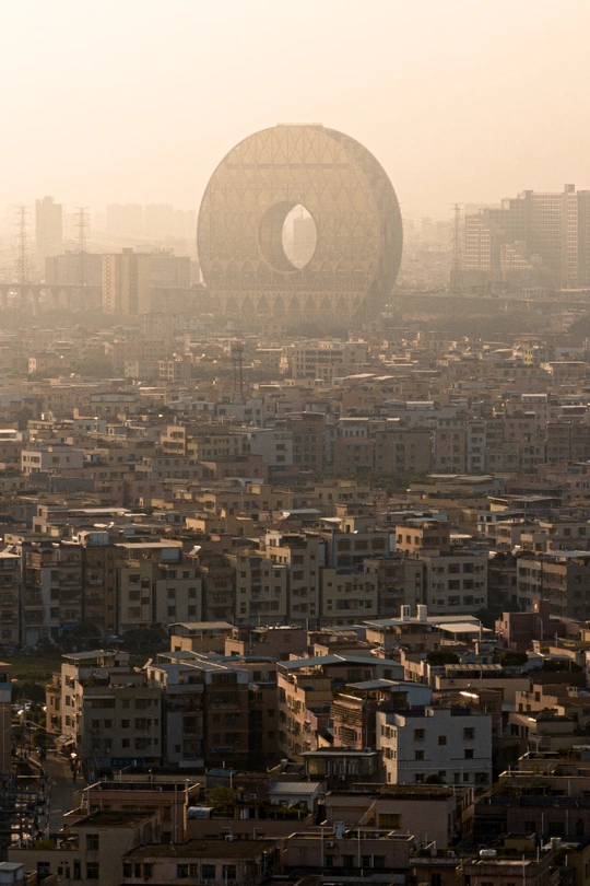 空中俯瞰大城市