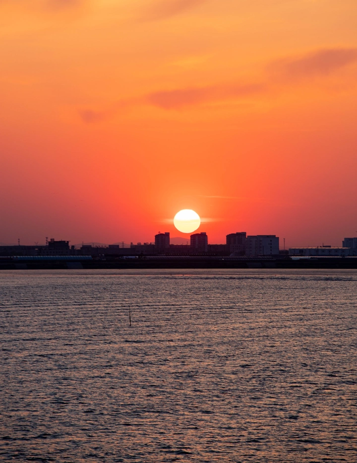 海边落日