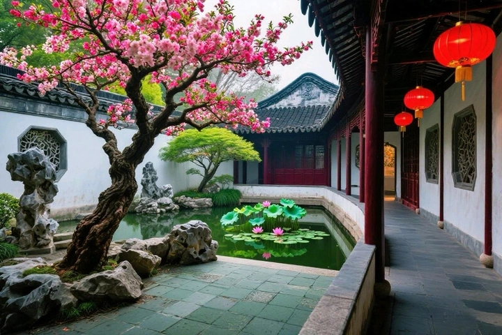 春日中式庭院雅景