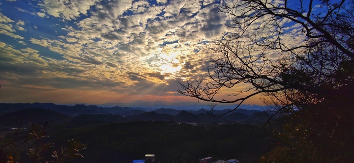 夕阳下