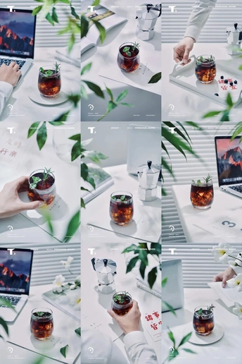 展示了一幅图片 图片中的人们坐在桌子旁 桌子上放着笔记本电脑和玻璃杯中的饮料。