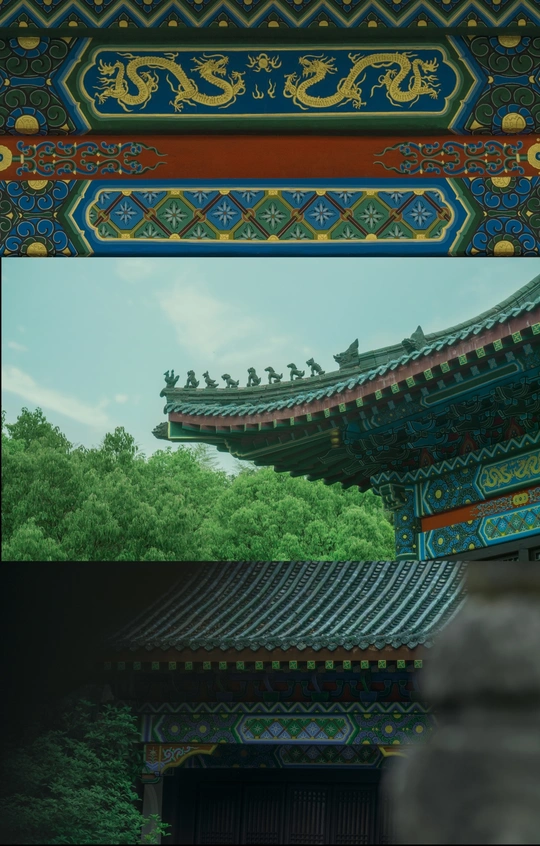 屋顶上有龙的建筑