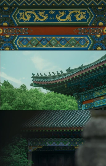 屋顶上有龙的建筑