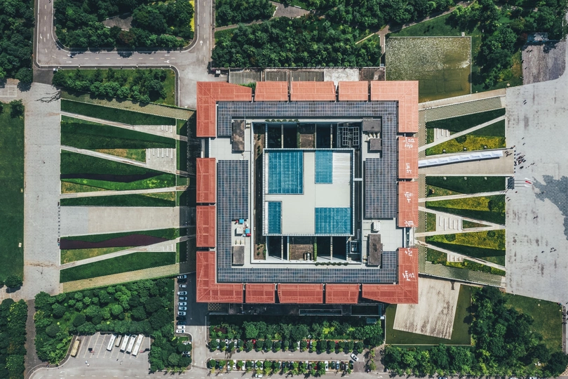 房子的航拍照片