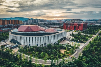 大城市体育场的鸟瞰图