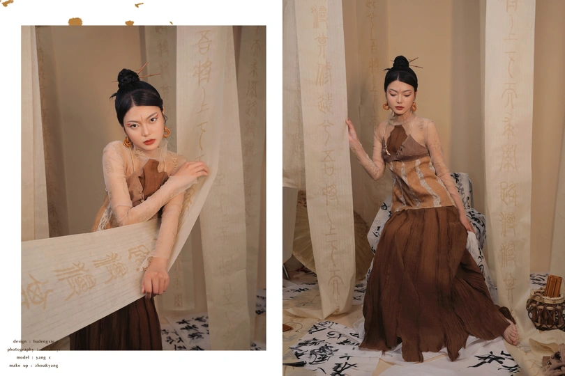 一位模特穿着来自范思哲2013春夏高级定制系列的一件裙子