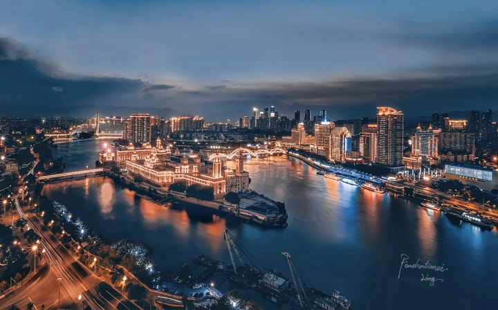 鸟瞰中洲岛
