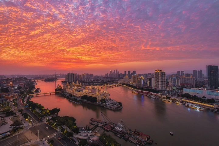 中洲岛晚霞