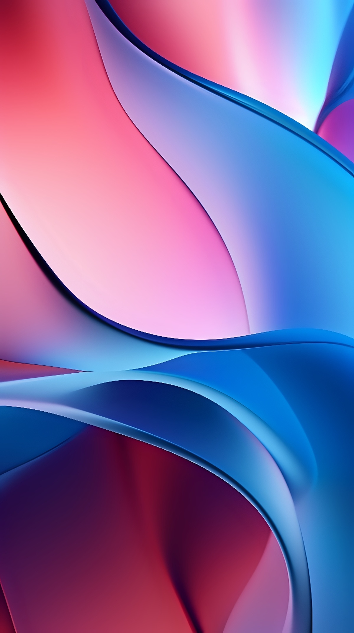 计算机生成的抽象图案的蓝色和粉色颜色