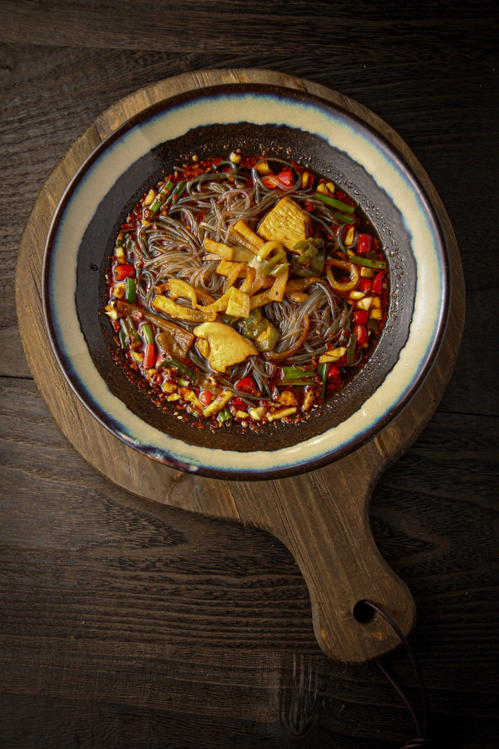 白萝卜鸡胸肉酸辣粉，太好吃了