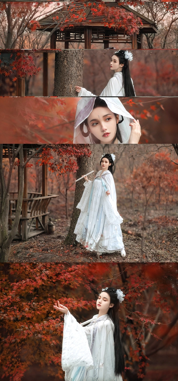 红枫‖汉服摄影