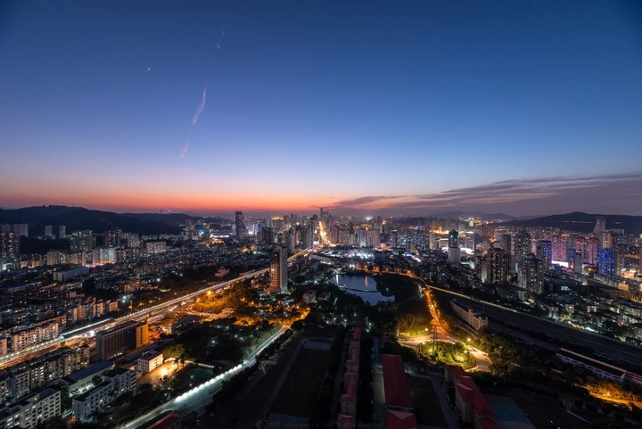 夜景，城市的苏醒