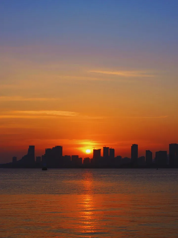 海湾公园日落