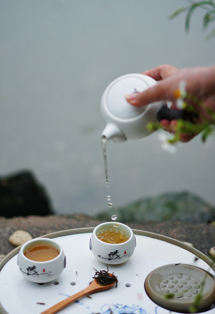 雨中品茶，茶禅一味