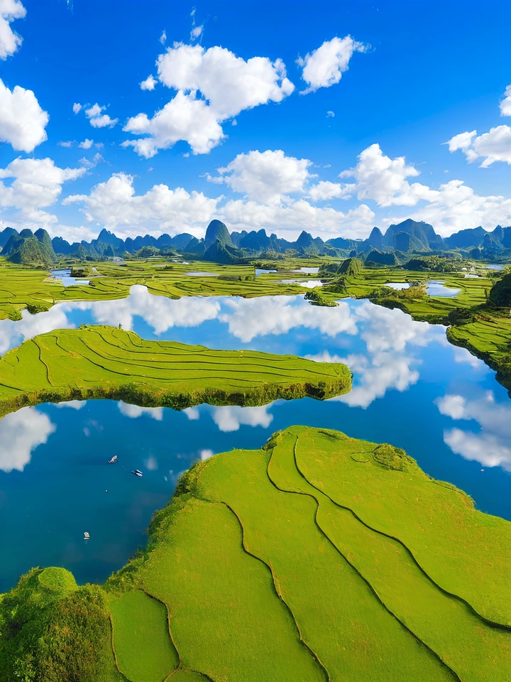桂林山水倒影