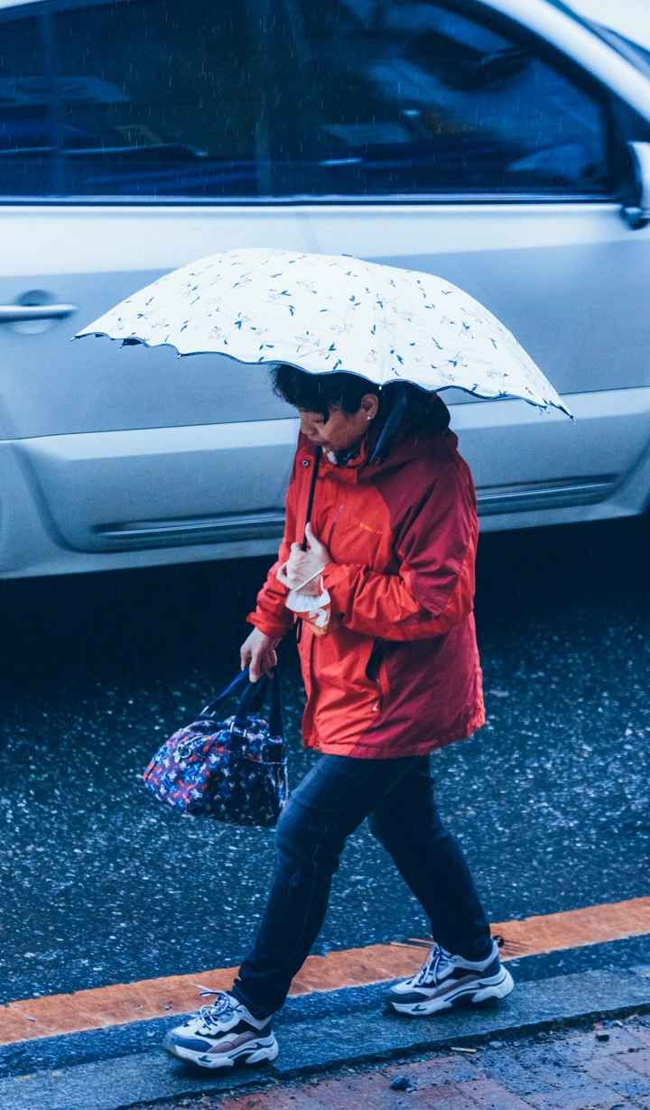 雨中前行