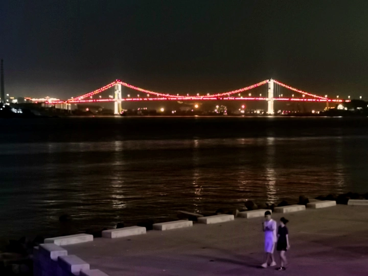 夜幕下的海湾大桥