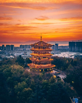 东骧阁日落