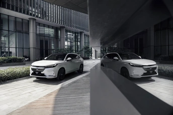 停在建筑物前面的汽车照片