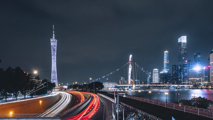 夜街夜景夜逐灯，且忘且停且随风