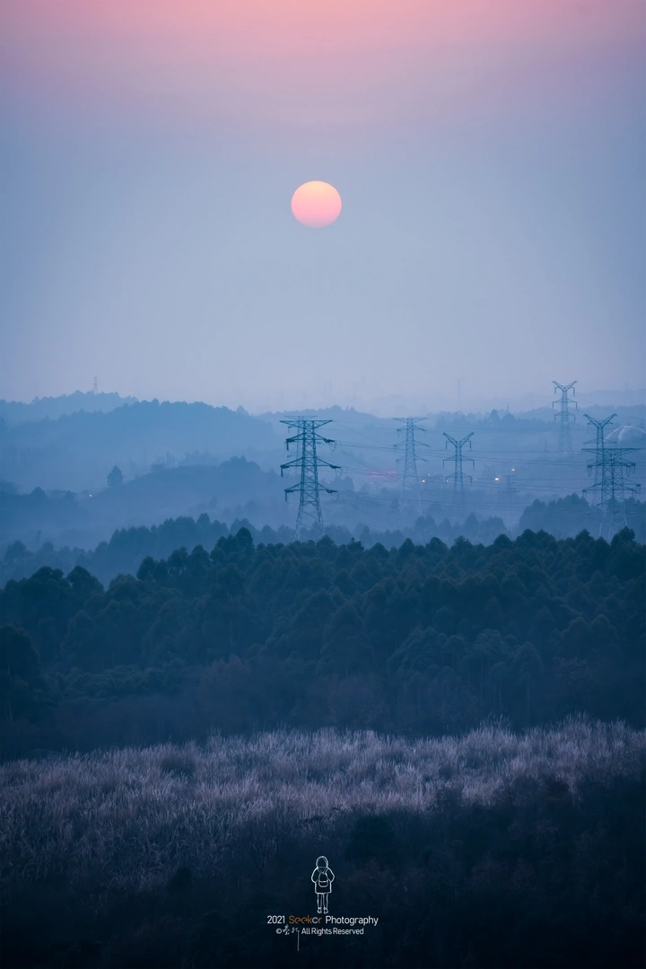 成都郊外的夕阳