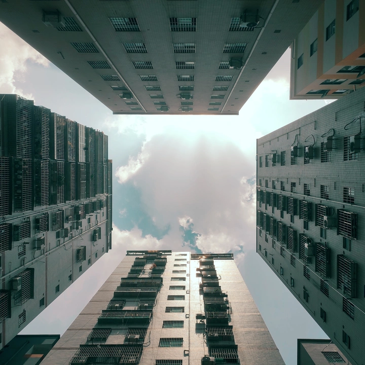 住宅楼城中村的天空