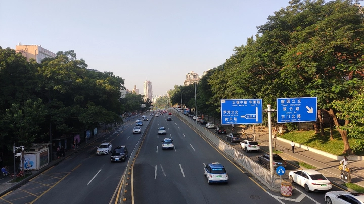 深圳罗湖爱国路车流