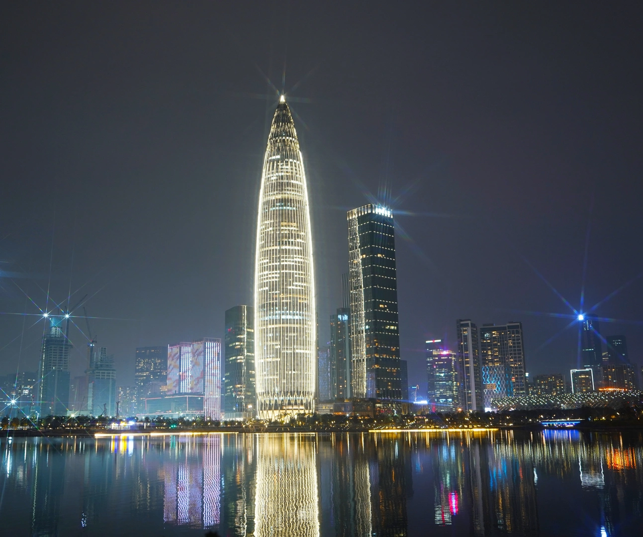 深圳湾夜景华润大厦春笋-视界通-米拍摄影社区